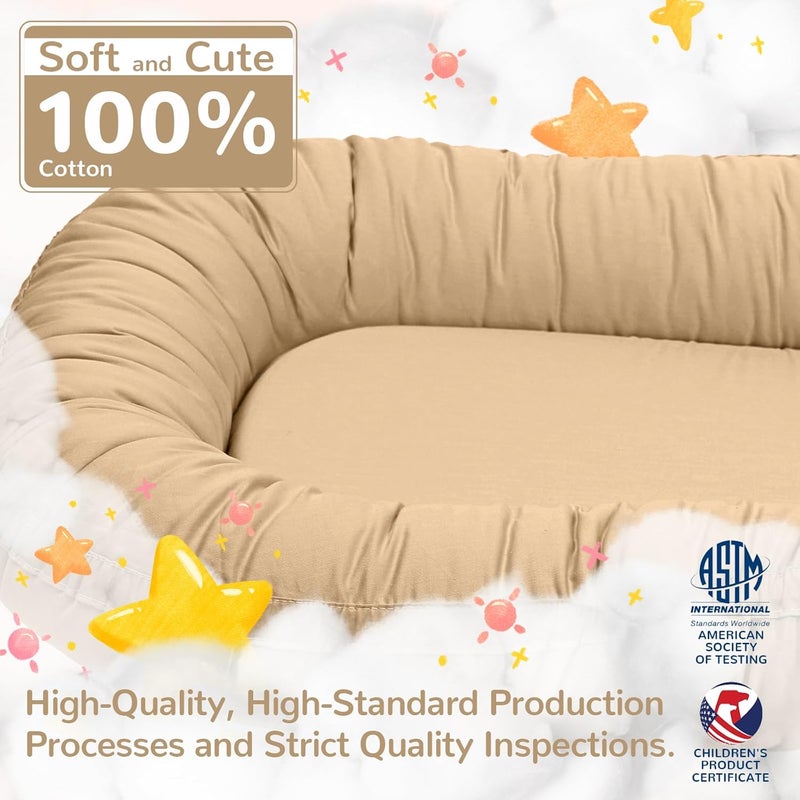 EAQ Baby Lounger, Infant Lounger for Newborn,Portable Baby Nest Cover Breathable & Soft, Newborn Essentials - Image 3